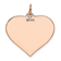 14k Rose Gold Polished Heart Shaped Disc Pendant