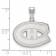 Rhodium Over Sterling Silver NHL LogoArt Montreal Canadiens Medium Pendant
