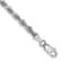 Rhodium Over 14k White Gold 3.35mm Diamond-Cut Quadruple Rope Link Bracelet