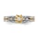 14K Yellow Gold AA Quality Engagement Ring 0.09ctw