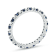 0.55ctw Sapphire and Diamond Eternity Band Ring in 14k White Gold