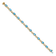 14K Two-tone Gold with rhodium over 14k yellow gold Blue Topaz and
Diamond Bracelet