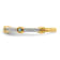14K Yellow Gold Stackable Expressions Aquamarine and Diamond Ring 0.285ctw