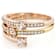 Morganite Two-Tone Ring In 18K Yellow And Rose Gold Over Sterling Silver 0.89ctw