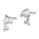 Rhodium Over Sterling Silver Dolphin Stud Earrings