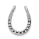 Rhodium Over 14k White Gold Diamond Horseshoe Chain Slide Pendant
