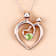 Peridot Mom and Child Interlink Heart 18K Rose Gold Over Sterling Silver
Pendant With Chain