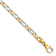 14K Two-tone Gold 4.8mm Hand-polished Fancy Link Bracelet
