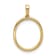 14K Yellow Gold Diamond Letter O Initial Pendant