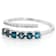 London Blue Topaz And Zircon Bypass Ring In Sterling Silver