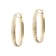 14K Yellow Gold Diamond  Cut 1" Oval Hoop Earrings