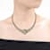 CZ Leopard Graduated Necklace In 14K Gold Over Brass