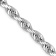 Rhodium Over 14k White Gold 5mm Diamond-Cut Solid Quadruple Rope Link 24
Inch Chain