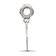 Rhodium Over Sterling Silver LogoArt Delta Gamma Anchor on Heart Bead