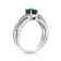 0.85ctw Emerald and Diamond Ring in 14k White Gold
