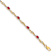 10k Yellow Gold Diamond and Oval Red Ruby Bracelet