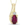 Red Ruby 14K Gold Over Sterling Silver Pendant with Chain 0.44ctw