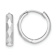 Rhodium Over 14k White Gold Polished Faceted 9/16" Hinged Hoop Earrings