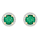 6mm Round Created Emerald And Created White Sapphire 10k Yellow Gold
Halo Stud Earrings