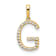 10k Yellow Gold Diamond Letter G Initial Pendant