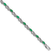 Rhodium Over 14k White Gold Diamond and Emerald Infinity Bracelet