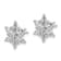 14K White Gold Diamond Snowflake Earrings