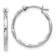 Rhodium Over 14k White Gold 1/2" Twisted Hoop Earrings