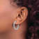 Rhodium Over 14K White Gold Oro Spotlight Lab Grown Diamond SI+, H+,
Hoop with Safety Clasp Earrings
