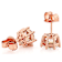 Diamond Simulant Heptagon Stud Earrings In 18K Rose Gold Over Sterling
Silver 5.10ctw