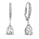 Pear Shape CZ Teardrop Drop Earrings In Sterling Silver