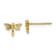 14k Yellow Gold Children's Textured Dragonfly Stud Earrings