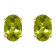 6x4mm Oval Peridot 14k Yellow Gold Stud Earrings