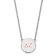 Rhodium Over Sterling Silver LogoArt Delta Zeta Large Enamel Pendant Necklace