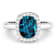 2.17ctw London Blue Topaz and Diamond 14K White Gold Halo Ring