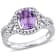 Kunzite and Diamond 14K White Gold Ring 0.174ctw