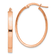 14k Rose Gold 1 3/16" Oval Hoop Earrings