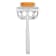 8x6mm Emerald Cut Citrine And White Topaz Accents Rhodium Over Sterling
Silver Halo Ring