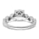 Rhodium Over 14K White Gold Lab Grown Diamond VS/SI GH, Cluster Ring 0.782ctw