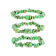 Green Turquoise Chip Bead Stretch Bracelet Set Of 3