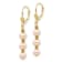 14K Yellow Gold 5-6mm Pink Semi-round Freshwater Culutured Pearl
Leverback Earrings