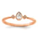 14K Rose Gold Petite Pear Diamond Ring 0.13ctw