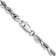 Rhodium Over 14k White Gold 4mm Solid Diamond-Cut Quadruple Rope 24 Inch Chain