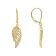 White Cubic Zirconia 18K Yellow Gold Over Sterling Silver Angel Wing
Earrings 0.43ctw