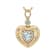Heart Aquamarine And Blue Zircon Pendant Necklace In 18K Gold Over
Sterling Silver
