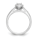 Rhodium Over 14K White Gold Lab Grown Diamond Cluster Engagement Ring 0.202ctw