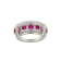 Lab Created Ruby And White Cubic Zirconia Platinum Over Sterling Silver
Ring 5.20ctw