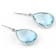 Blue Pear Shape Topaz Sterling Silver Earrings 15ctw