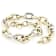 Two-Tone Rolo Link Bracelet In Solid 14K Yellow And White Gold 7mm