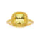 Square Cushion Lab Created Yellow Sapphire 18K Yellow Gold Over Sterling
Silver Ring 2.90ctw