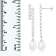 White Cultured Freshwater Pearl and Cubic Zirconia Rhodium Over Sterling
Silver 7-8mm Drop Earrings
